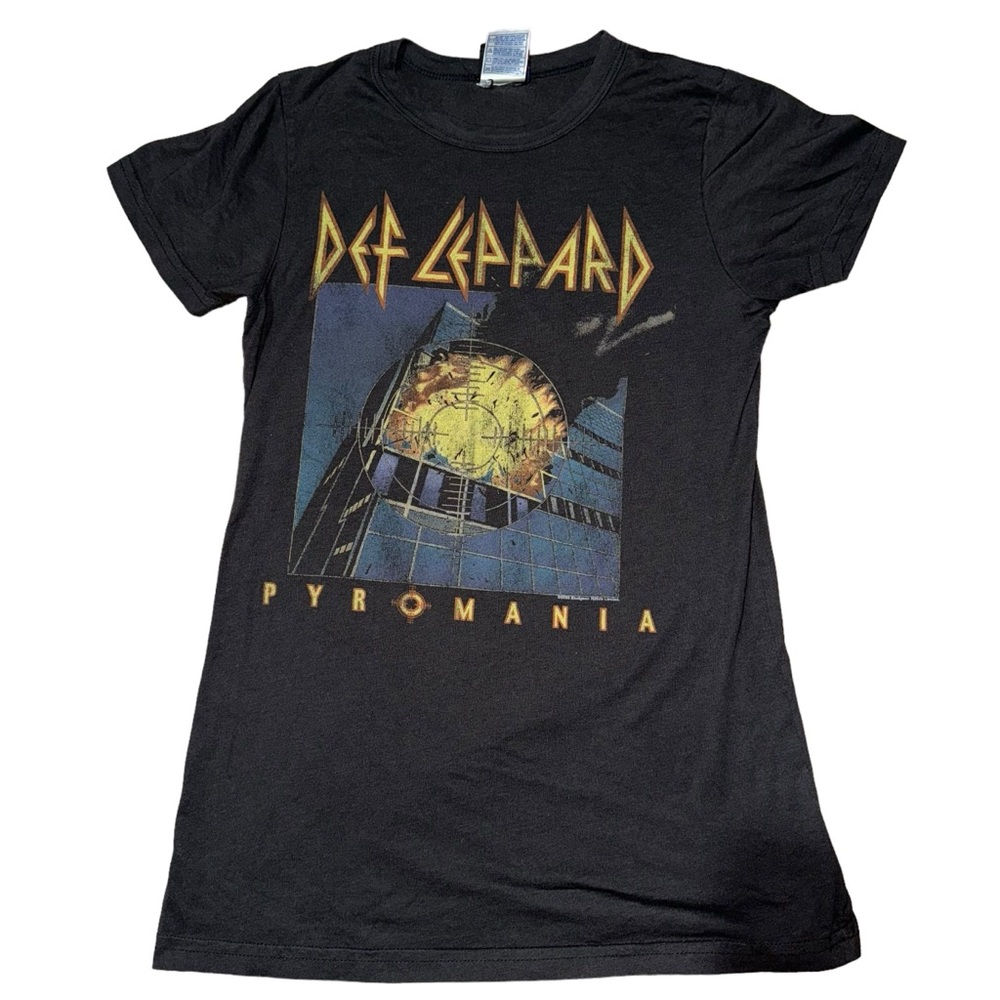 Deaf Leopard Pyromania 1983 Concert T-Shirt black men’s Size XL Junk Food EUC